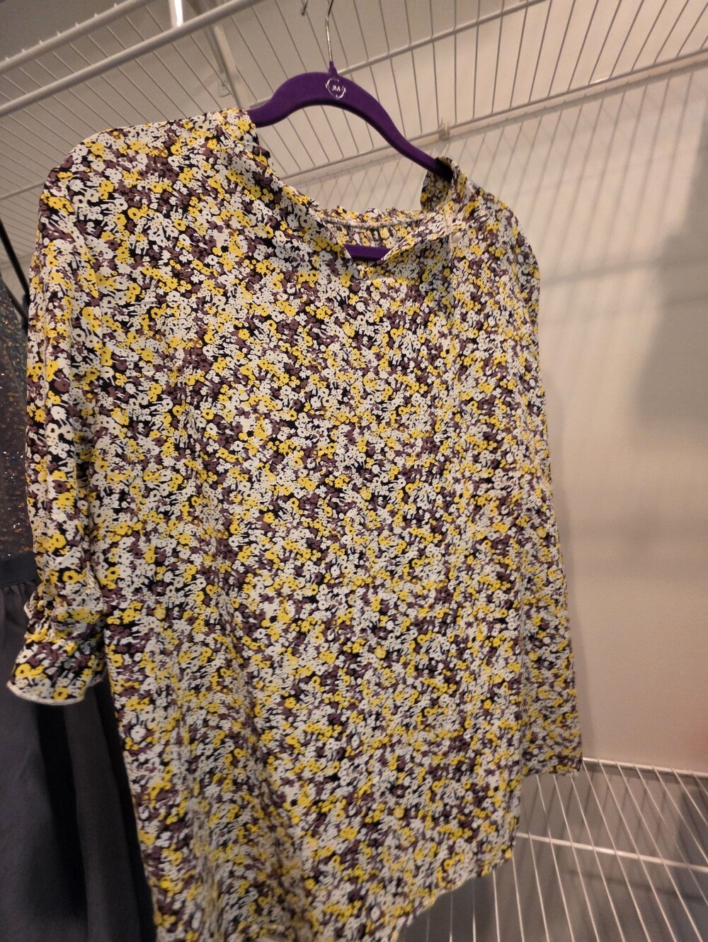 Floral Print Blouse in Yellow and White